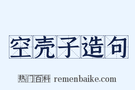 空壳子造句是什么意思的图片